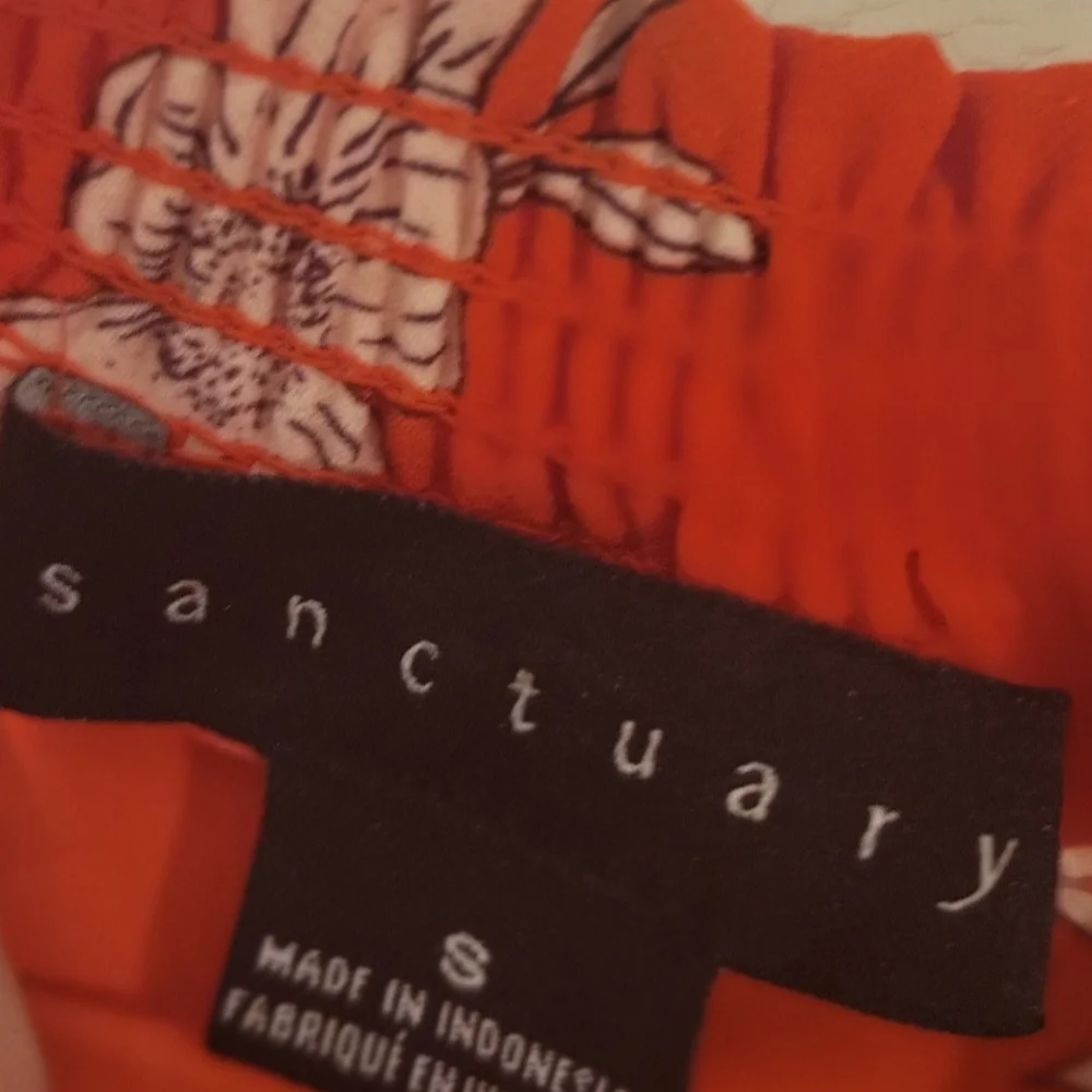 Sanctuary Orange Flutter Sleeve Blouse - Picture 6 of 7